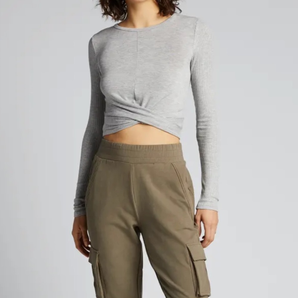 Alo gray long sleeve top